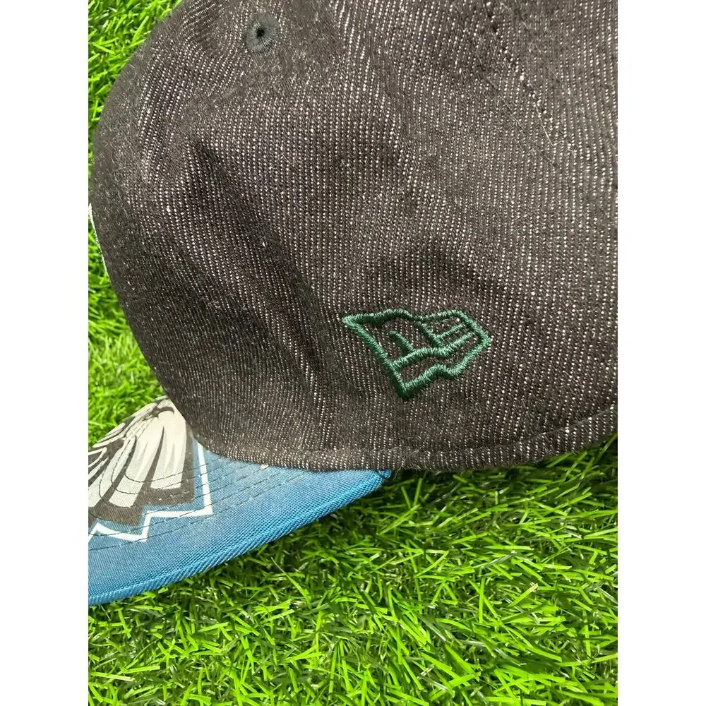 New Era 59FIFTY Philadelphia Eagles Fitted Hat Cap 7 1/8 Black NFL Logo Visor